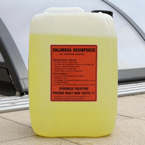 Poolservis Chlornan sodný 20l - tekutý chlor do bazénu - pouze osobní odběr