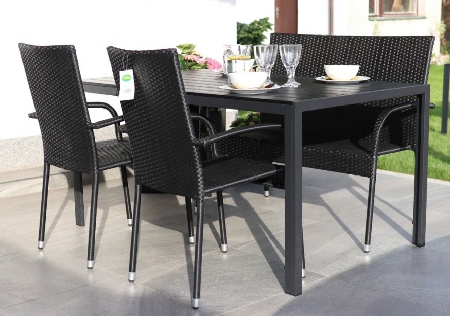 Texim | Zahradní set ratan - stůl Viking L + 2x židle a 1x lavice PARIS | 11640027 Texim