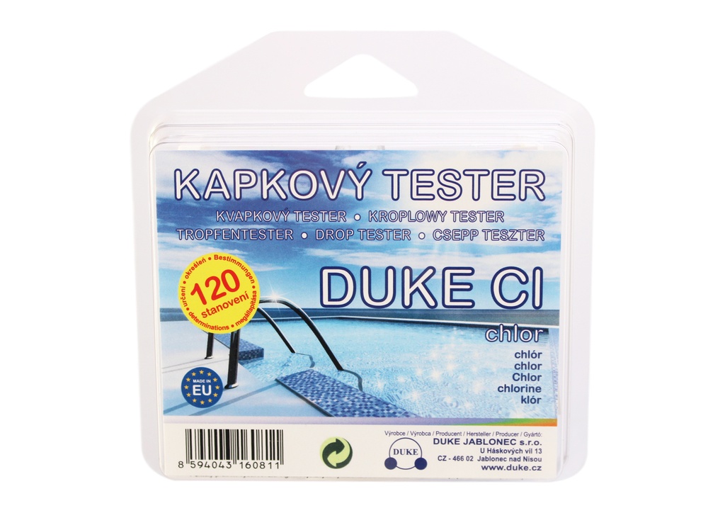 Kapkový tester DUKE Cl na chlor