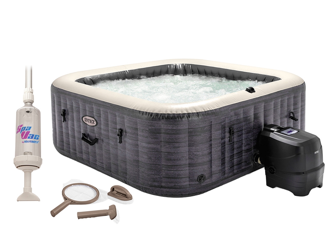 Marimex | Vířivý bazén Pure Spa Greystone Deluxe Bubble Spa 4 NP + výhodná sada příslušenství | 19900148 Marimex