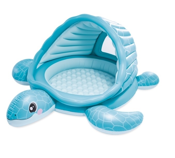 INTEX 48677 Nafukovací dětský bazén se stříškou Želví zátoka