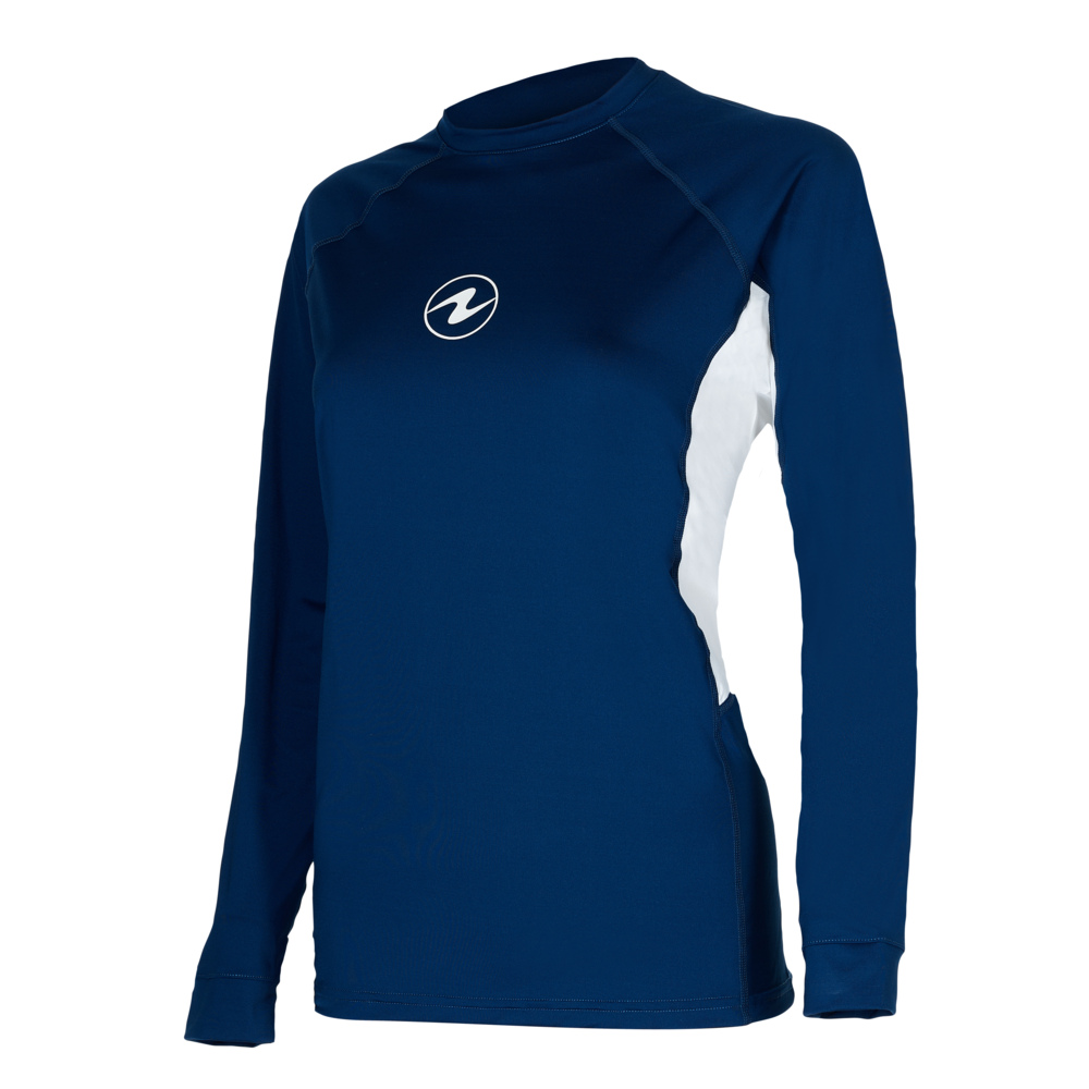 Aqualung Tričko Rash Guard Loose Fit Long Sleeve Women Navy White Dámské Velikost: L