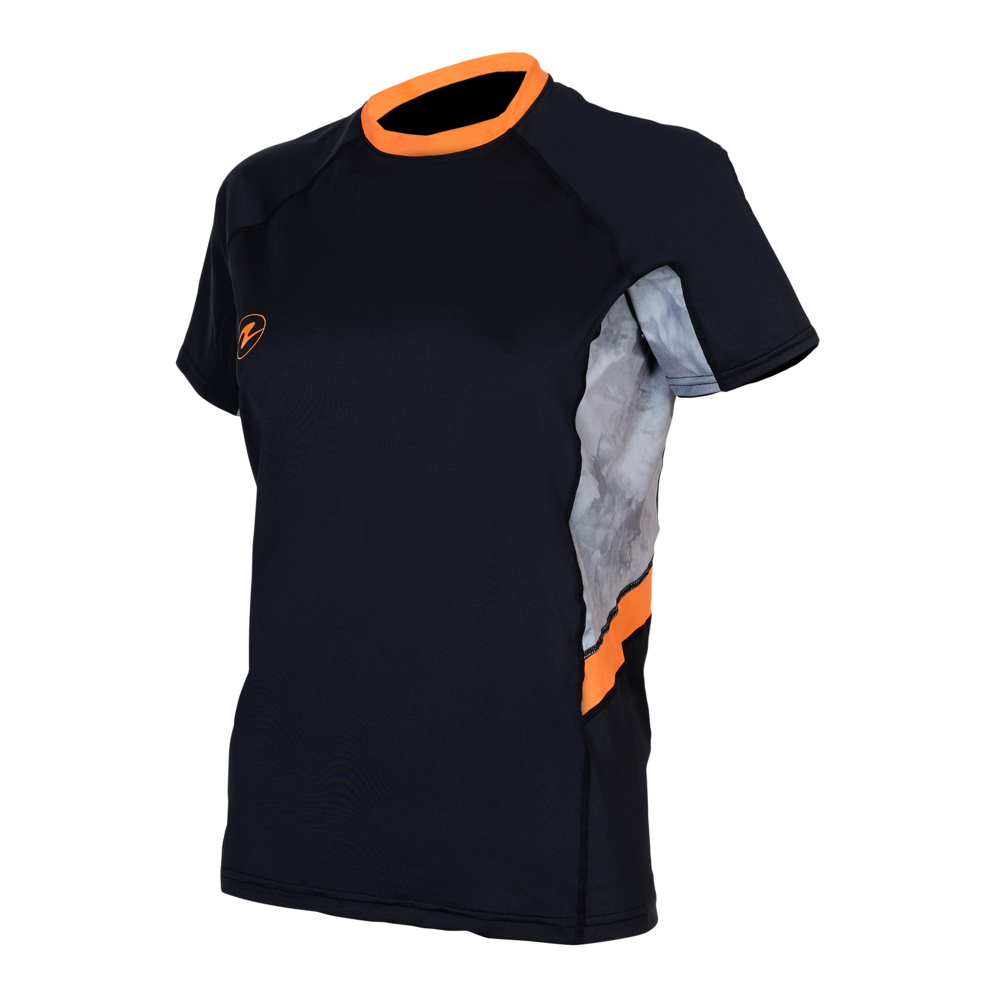 Aqualung Tričko Rash Guard Loose Fit Short Sleeve Women Black/grey Dámské Velikost: L
