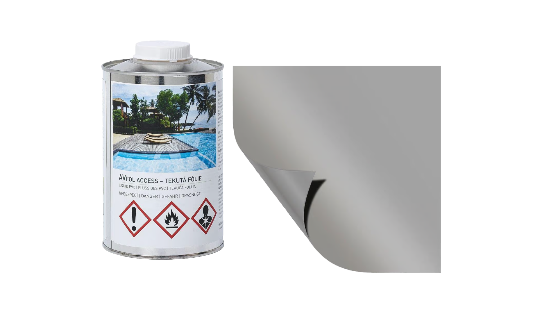 Vagnerpool Avfol - tekutá PVC fólie Šedá 1kg