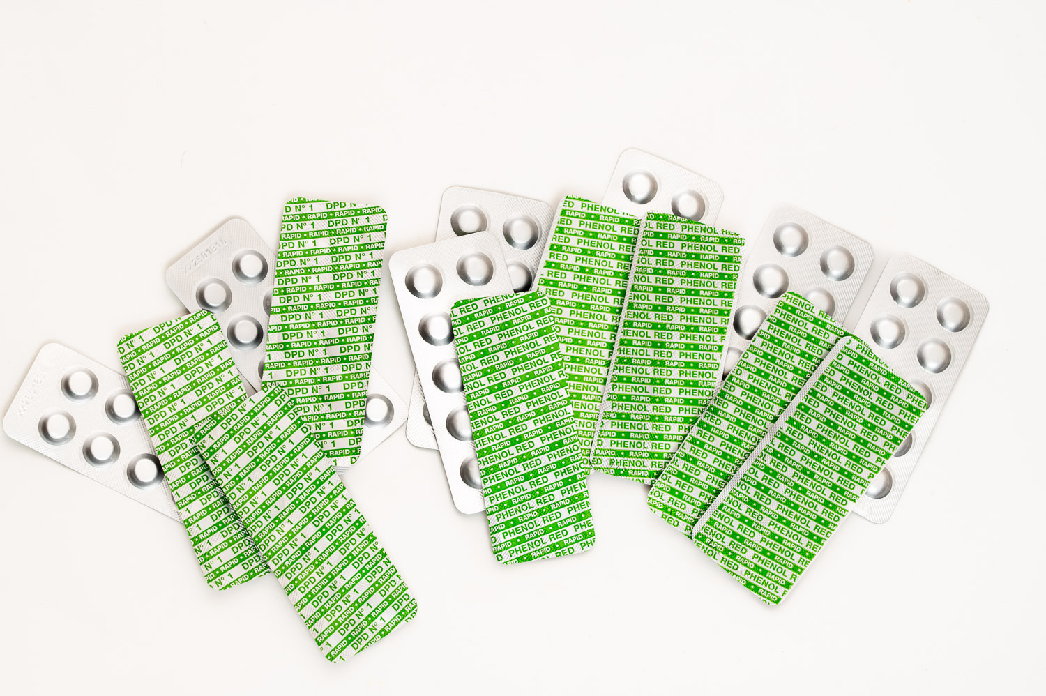 Vagnerpool Set tabletek na měření DPD1 + Ph Phenol red 5+10 platíček