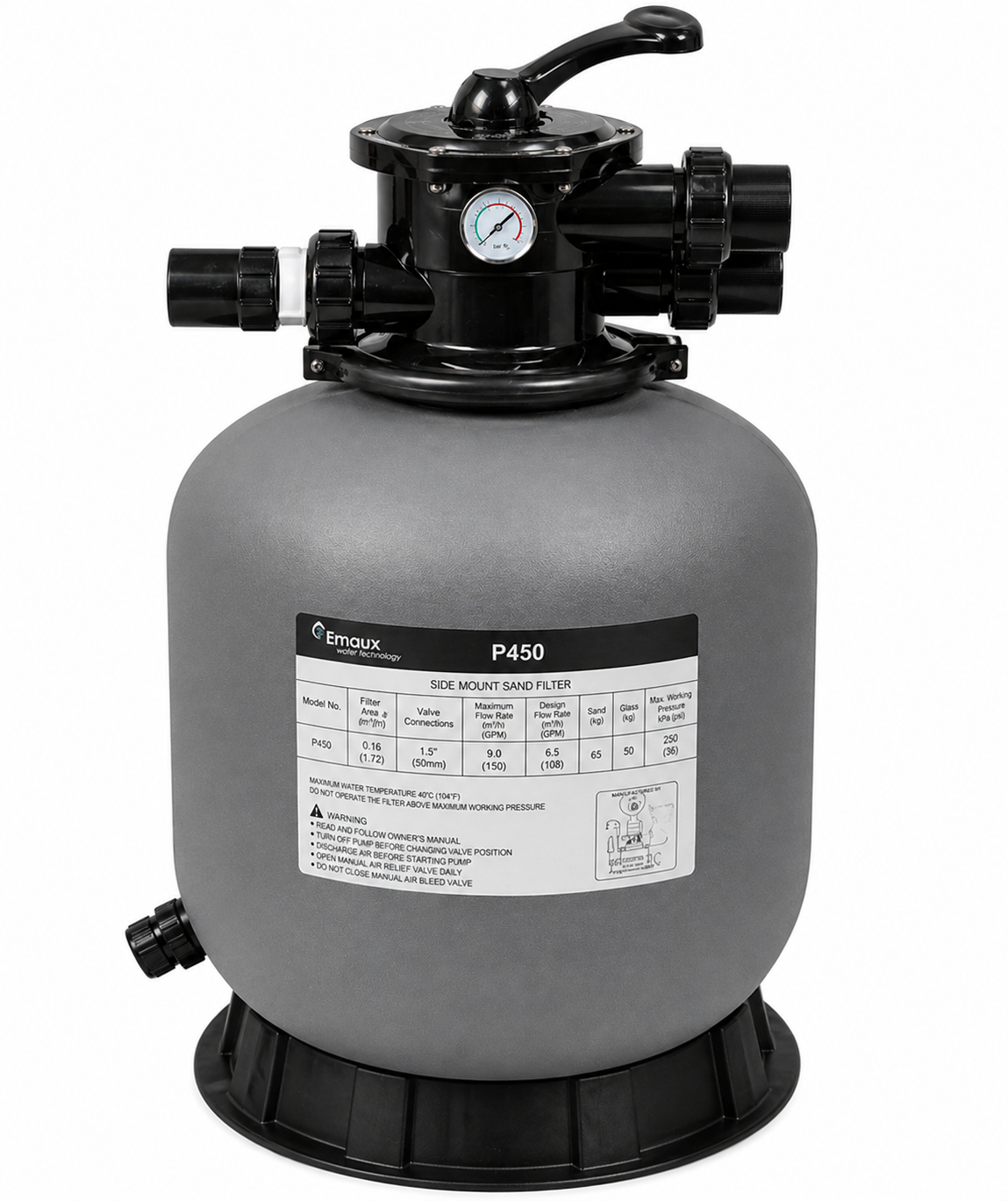 Emaux Kompletní filtrační nádoba P500 (FSP 500)  s ventilem na podstavci