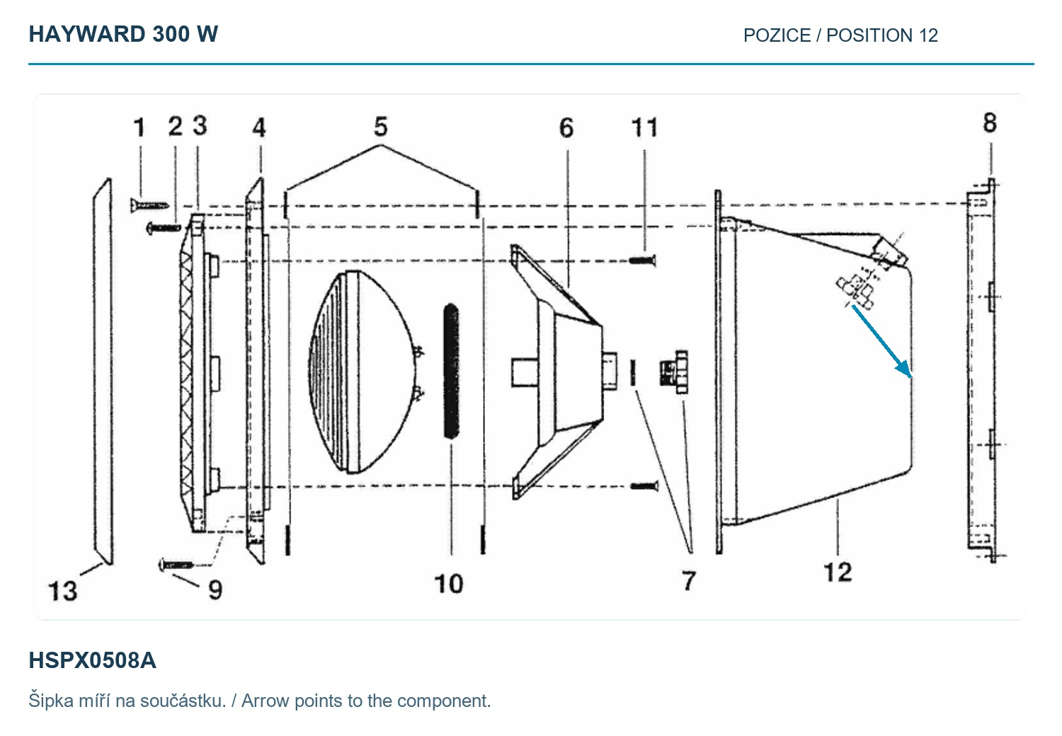 Montážní hrnec světla Hayward 300 W – HSPX0508A