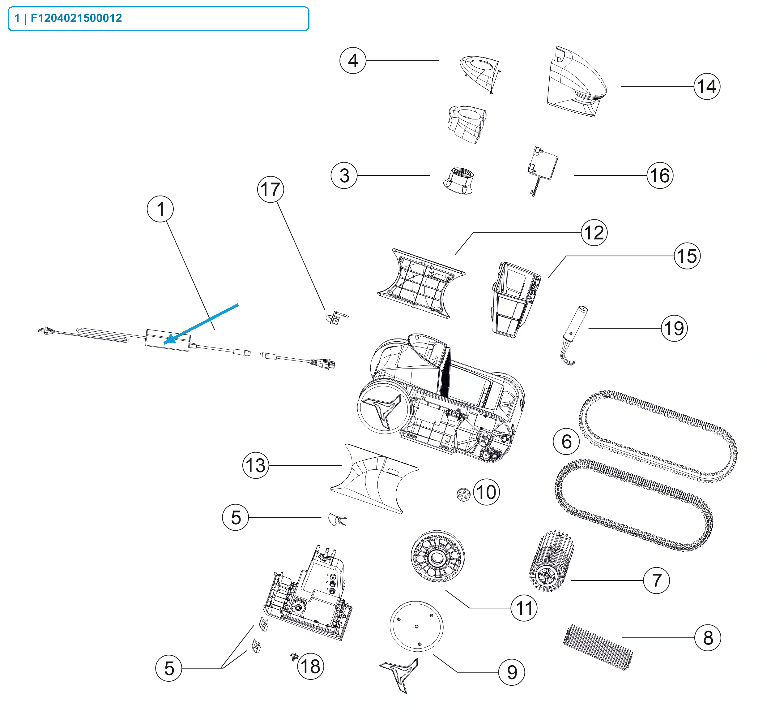 Nabíjecí kabel s adaptérem Fairland X30 / X60