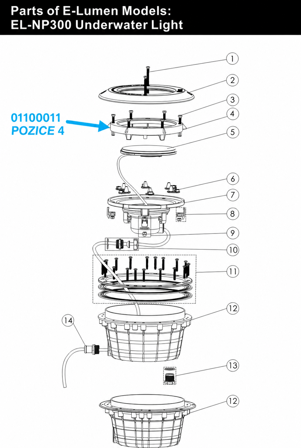 Přítlačný kroužek Emaux NP300 / EL-NP300 – 01100011
