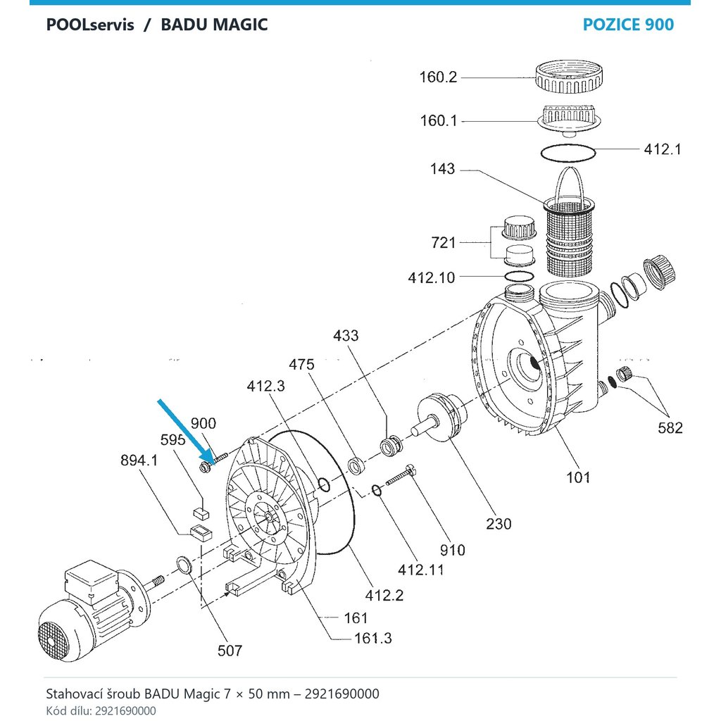 Stahovací šroub BADU Magic 7 × 50 mm – 2921690000