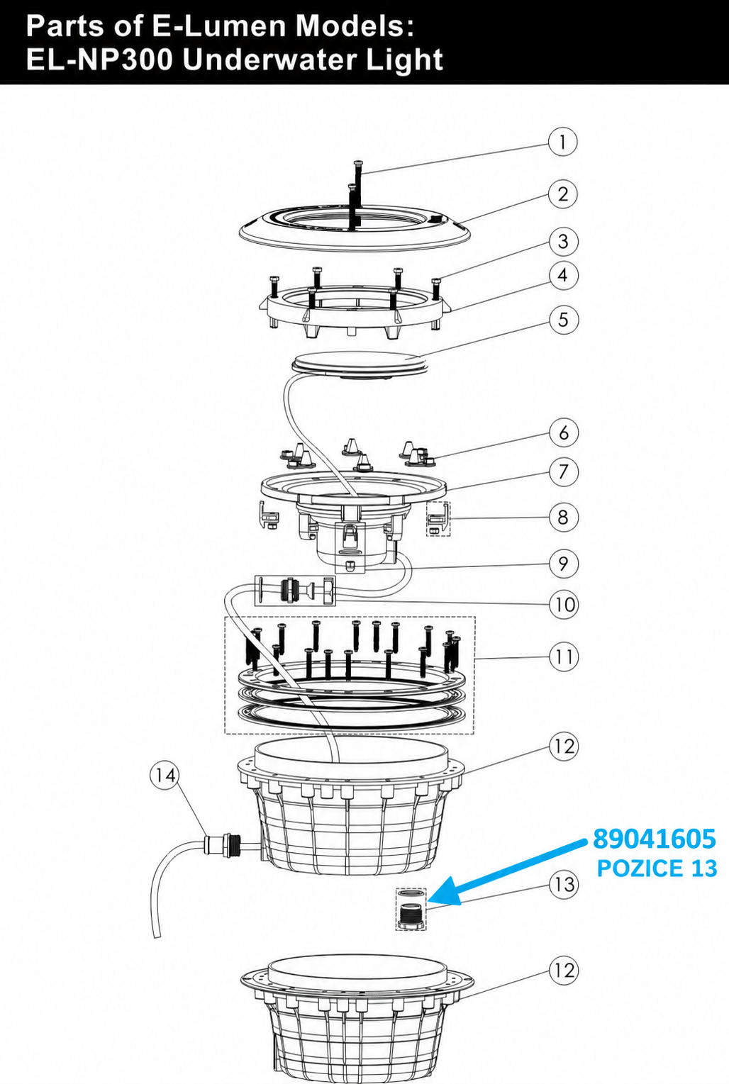 Záslepka s O-kroužkem Emaux NP300 / EL-NP300 – 89041605